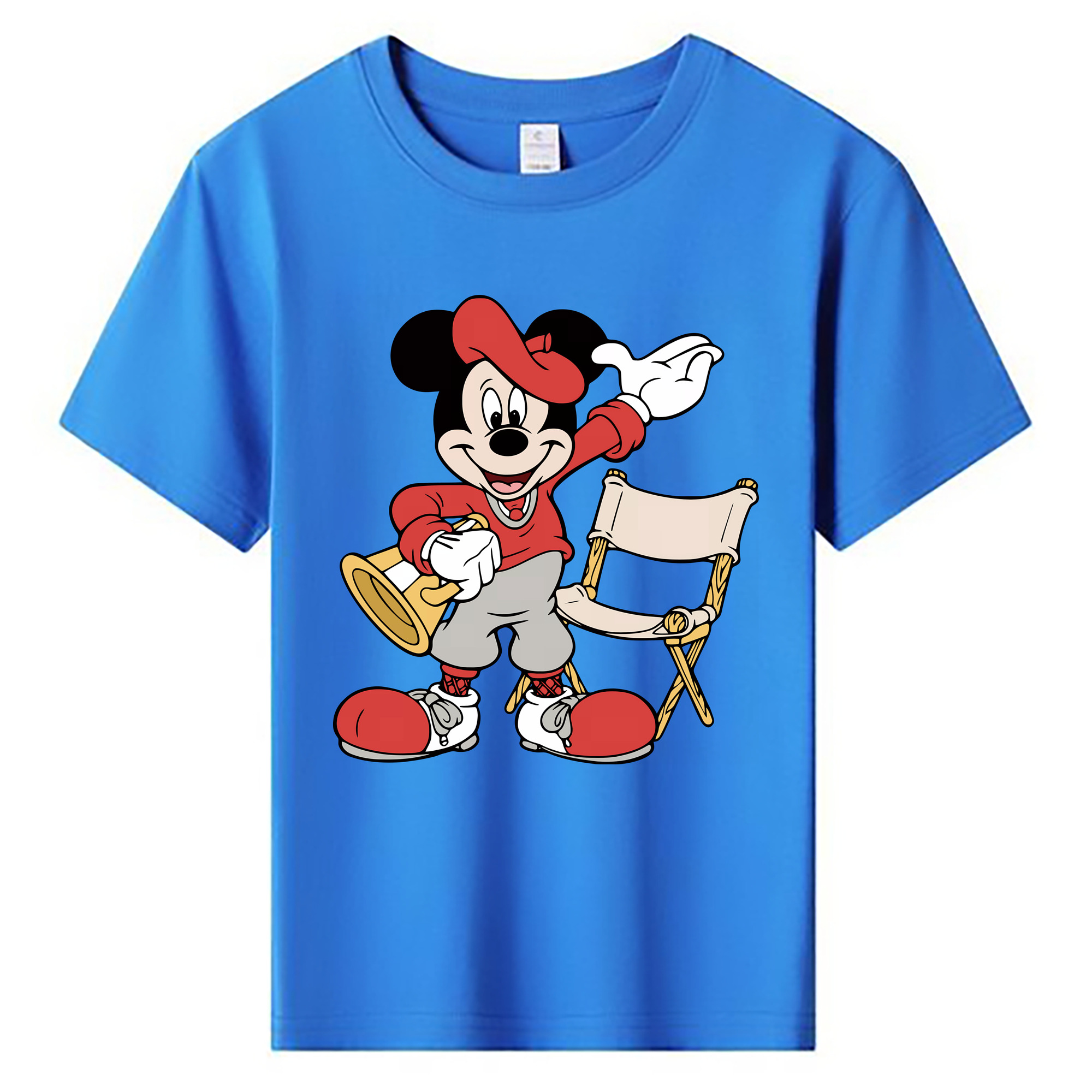 （画像用） ミッキーマウス Mickey Mouse 綿100％キッズTシャツ（フロントプリント）